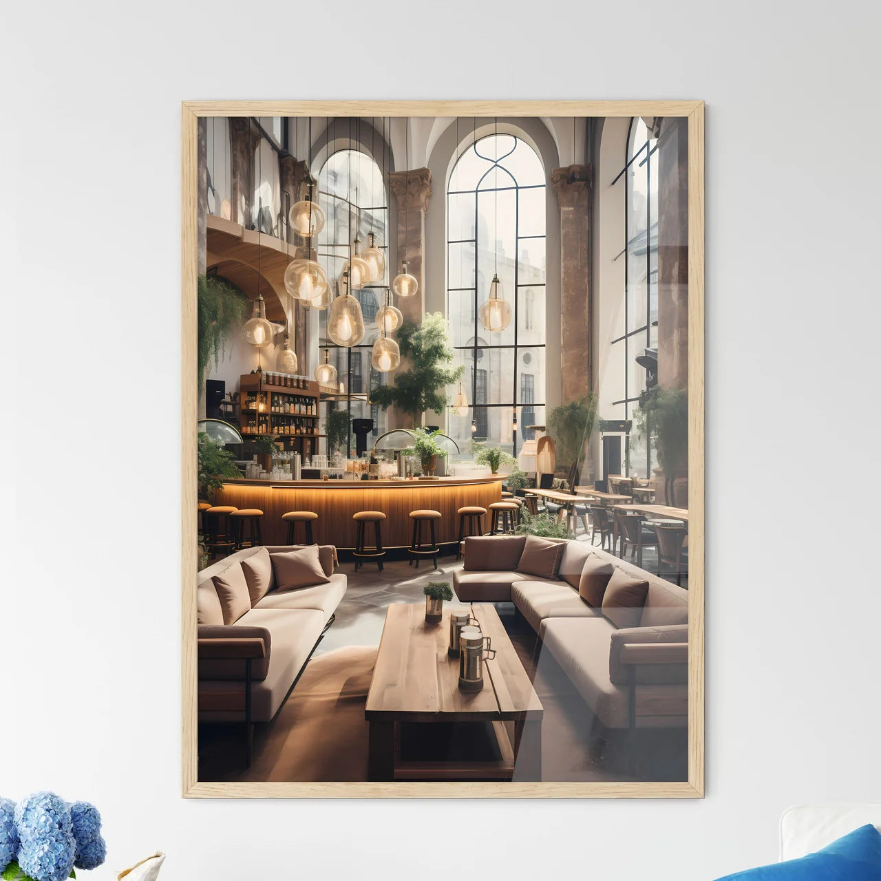 Sacred Building - A Room With A Large Window - Framed Art Print