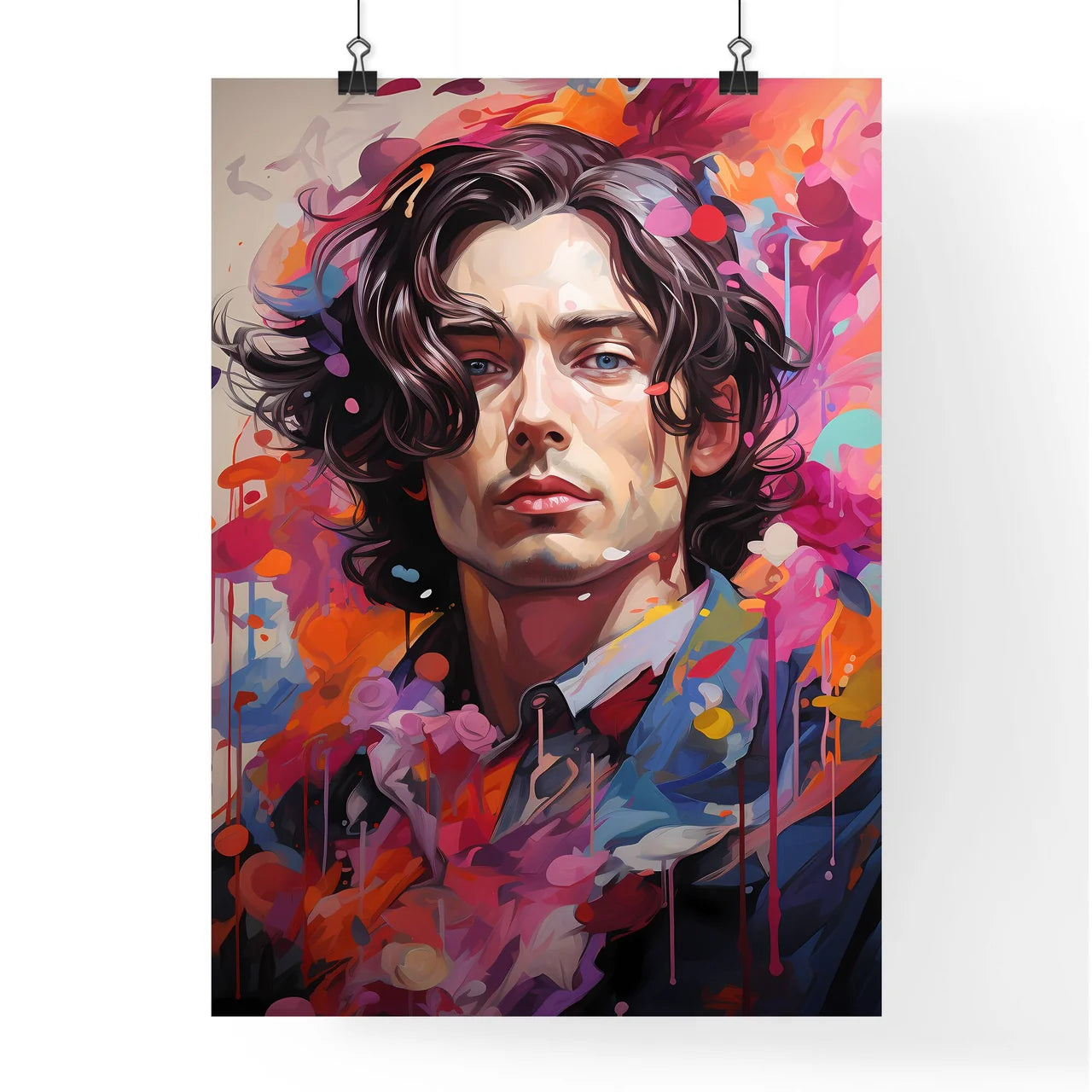 Sandro Botticelli - A Man With Long Hair And Poster