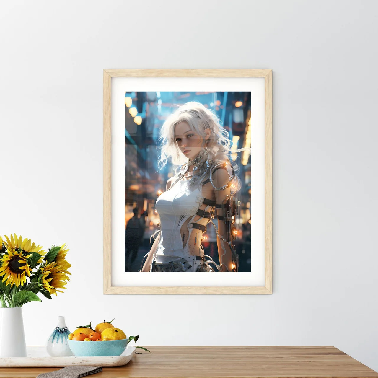 Sicence Fiction - A Woman In A White Dres - Kitchen Hangings
