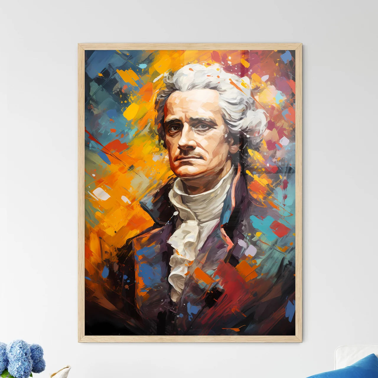 Sir Isaac Newton - A Painting Of A Ma - Framed Art Print