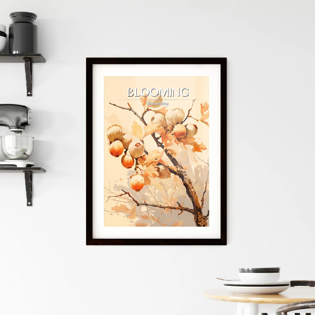 Spring - A Tree Branch With Fruit Framed Print