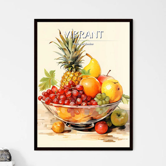 Still Life - A Bowl Of Fruit On A Tab - Framed Art Print
