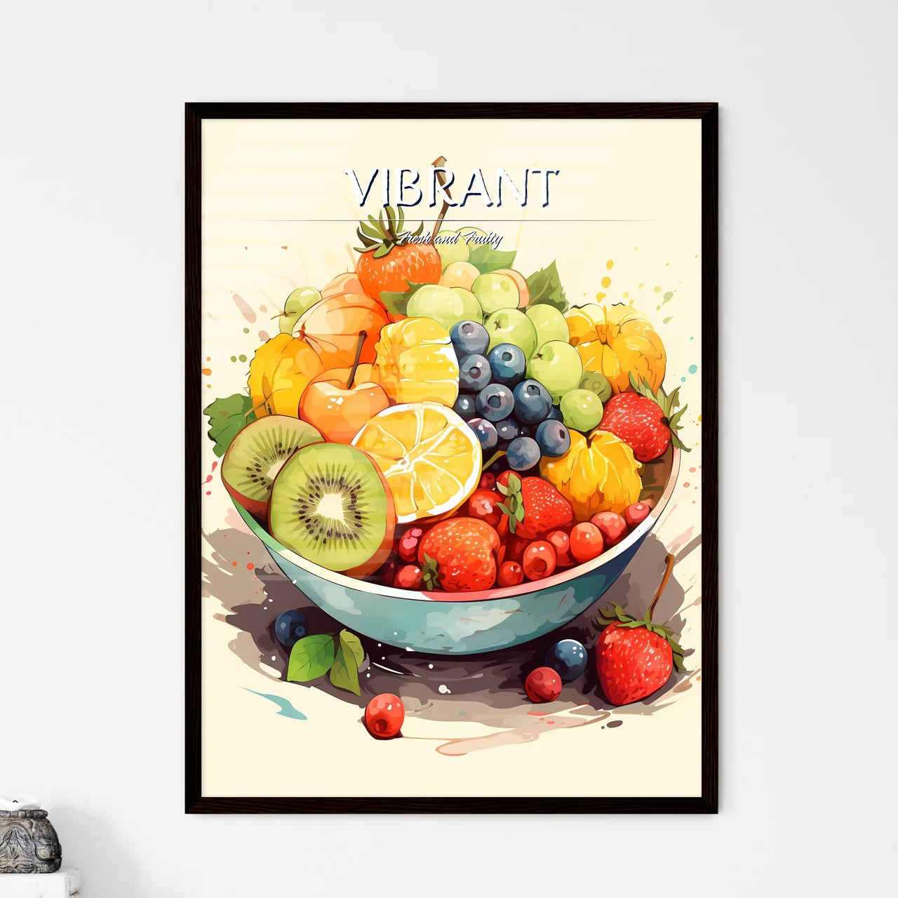 Still Life - A Bowl Of Frui - Framed Art Print
