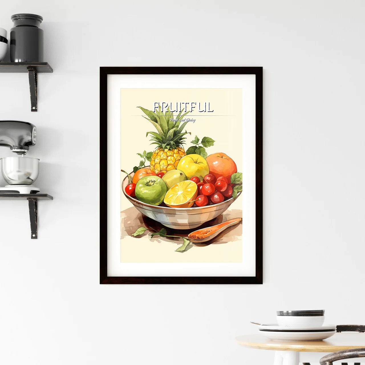 Still Life - A Bowl Of Fruit With A S Framed Print
