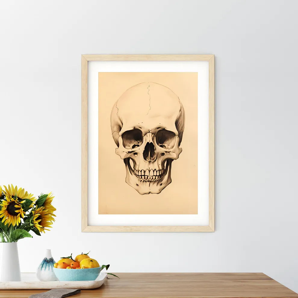 Study - A Drawing Of A Skul - Kitchen Hangings
