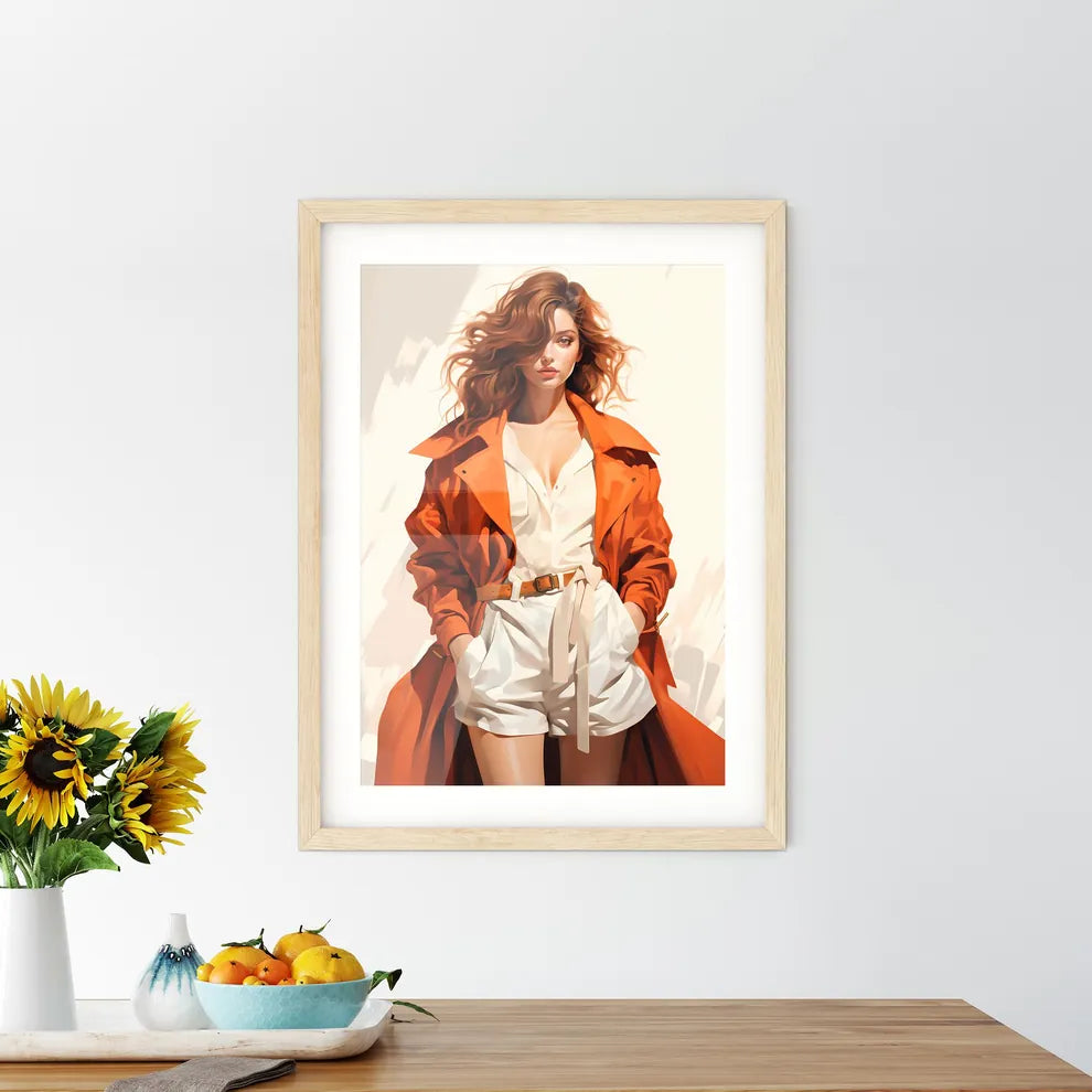 Style - A Woman In An Orange Coa - Kitchen Hangings
