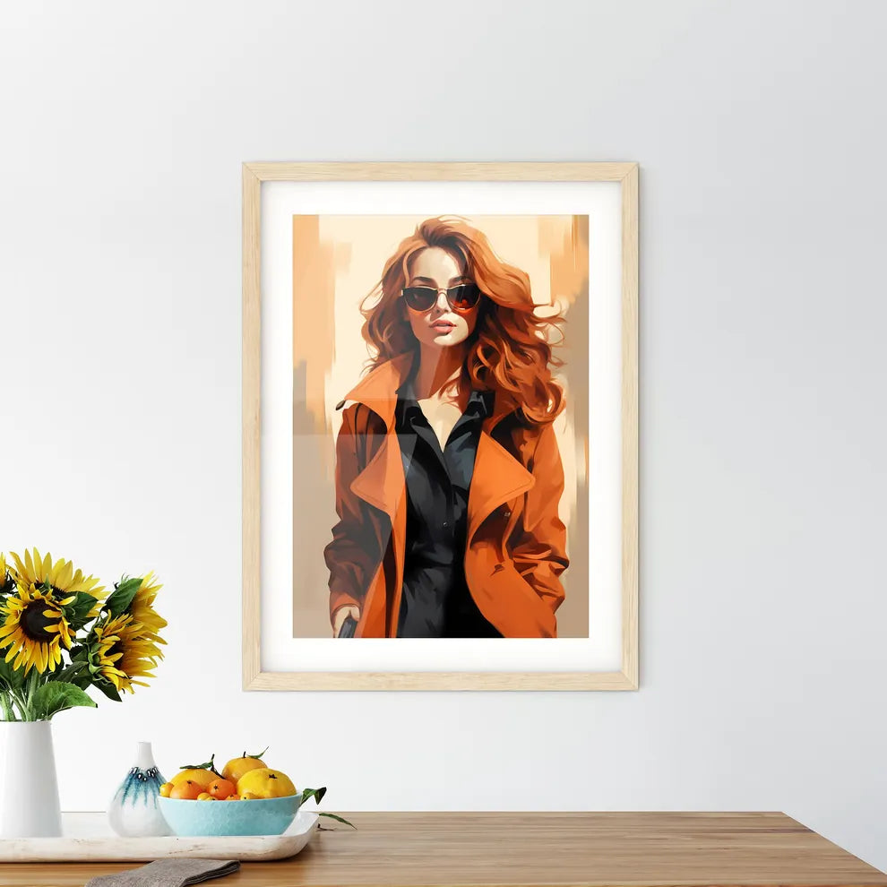 Style - A Woman Wearing Sunglasses And A Coa - Kitchen Hangings
