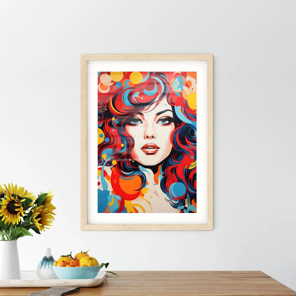 Styling - A Woman With Colorful Hai - Kitchen Hangings