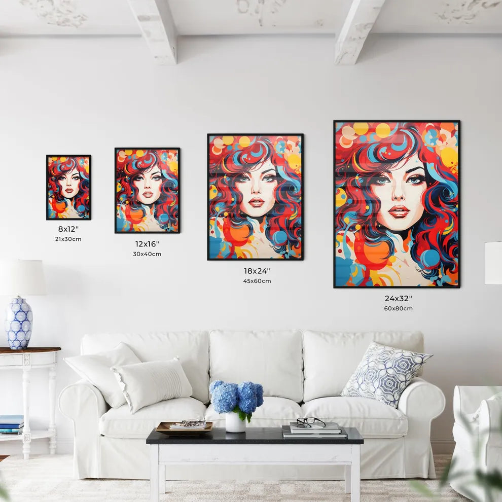 Styling - A Woman With Colorful Hai Wall Art