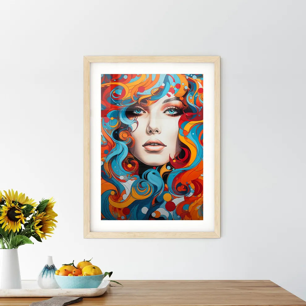 Styling - A Woman With Colorful Hai - Kitchen Hangings