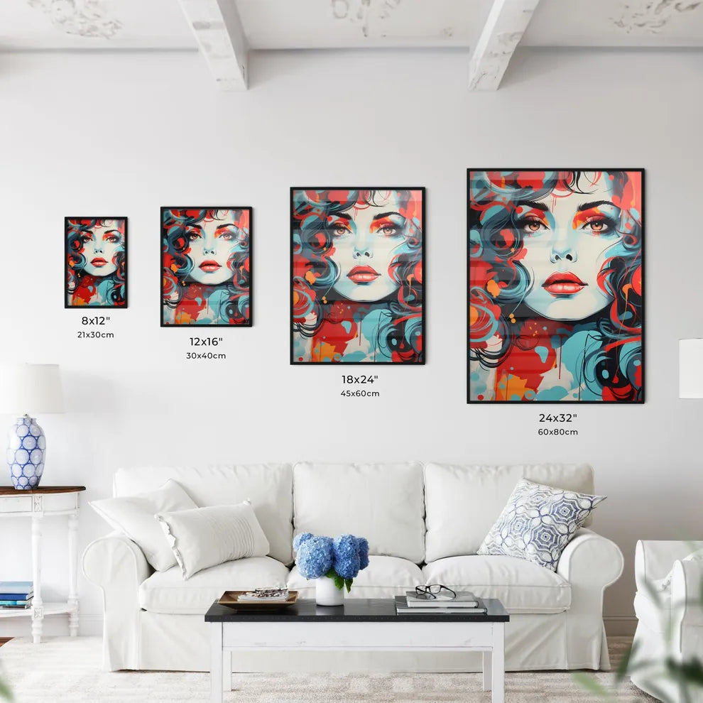 Styling - A Painting Of A Woman With Red Lip Wall Art