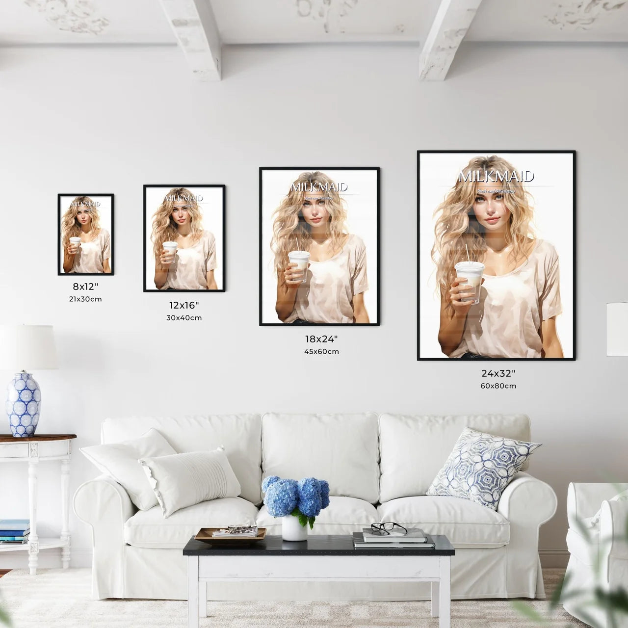 Take Away  - A Woman Holding A Cup Of - Kitchen Hangings