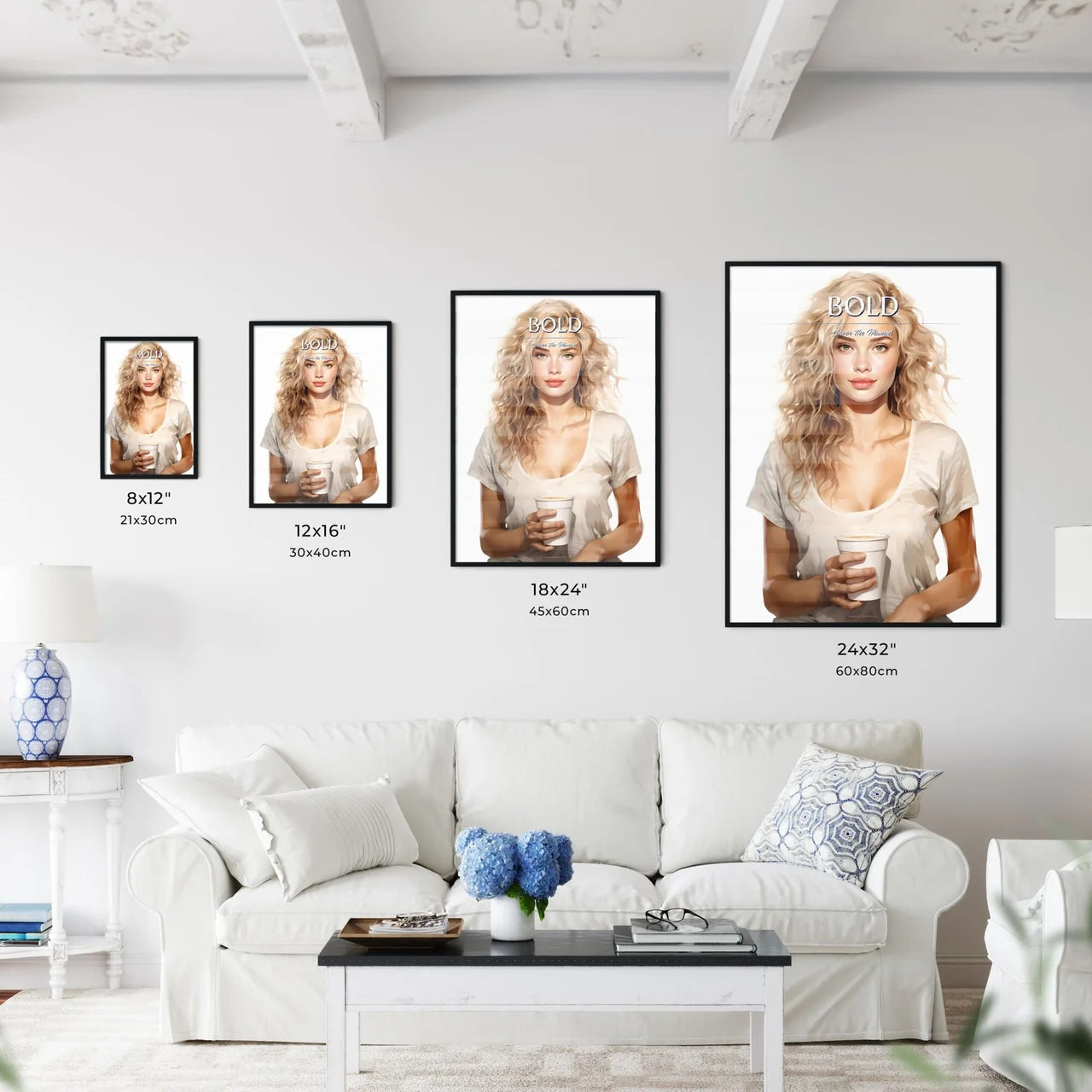 Take Away  - A Woman Holding A Cup Of - Kitchen Hangings