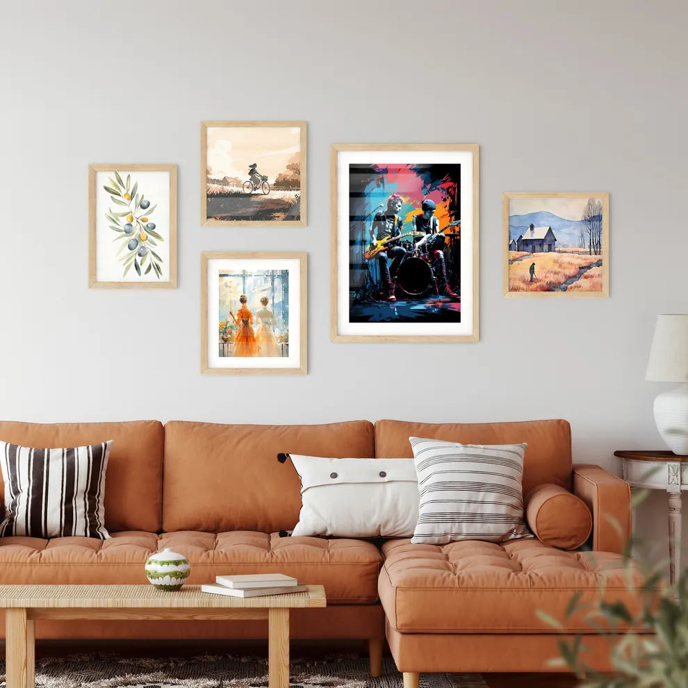 The Band - A Group Of People Playing Instrum Framed Print
