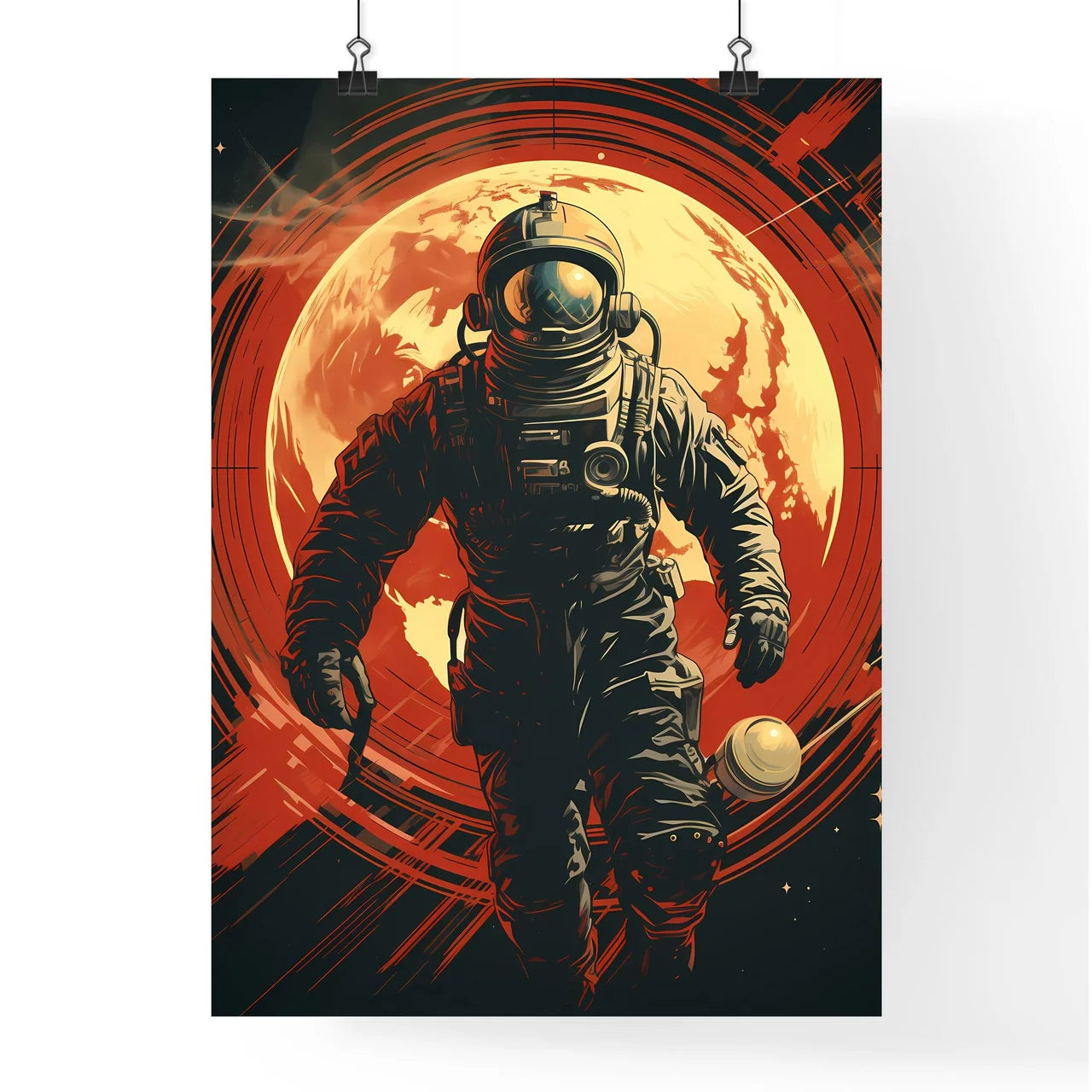 The Explorer - An Astronaut Walking In Spac Poster