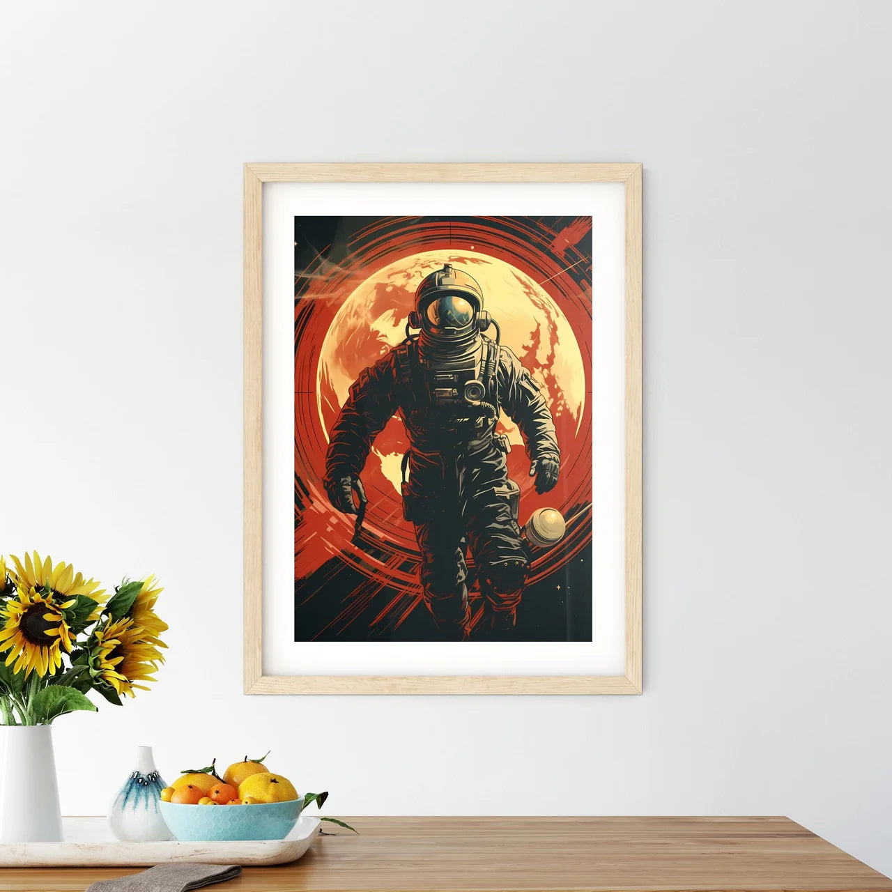 The Explorer - An Astronaut Walking In Spac - Kitchen Hangings
