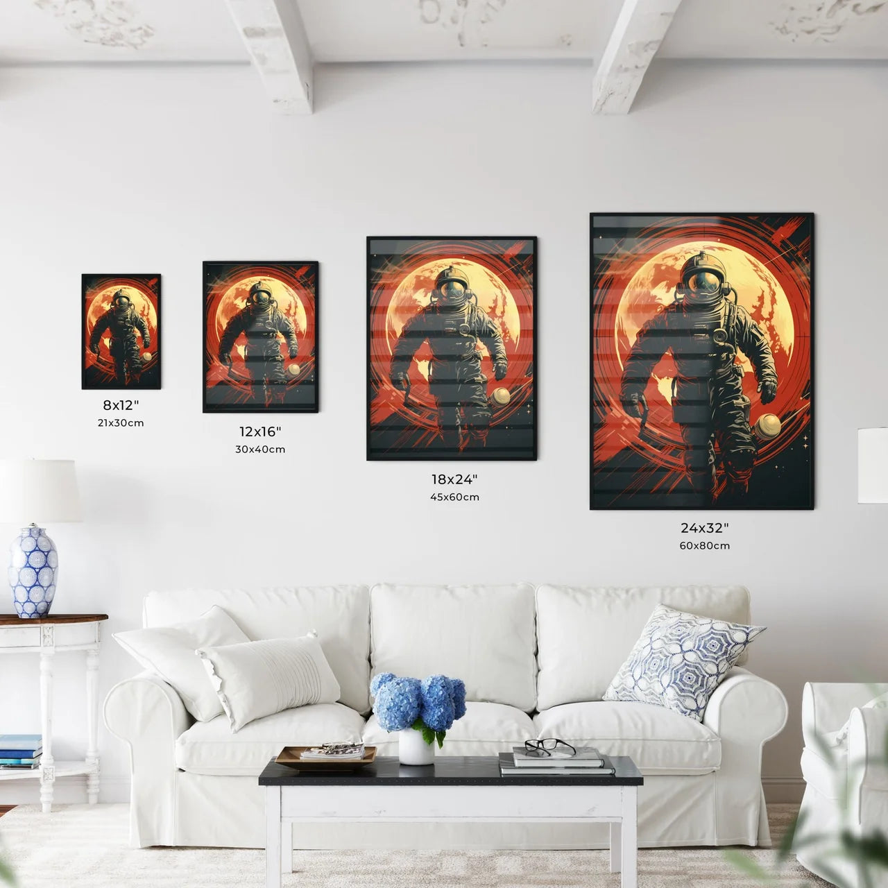 The Explorer - An Astronaut Walking In Spac Wall Art