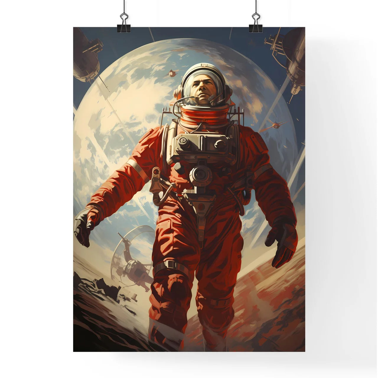The Explorer - A Man In A Space Sui Poster