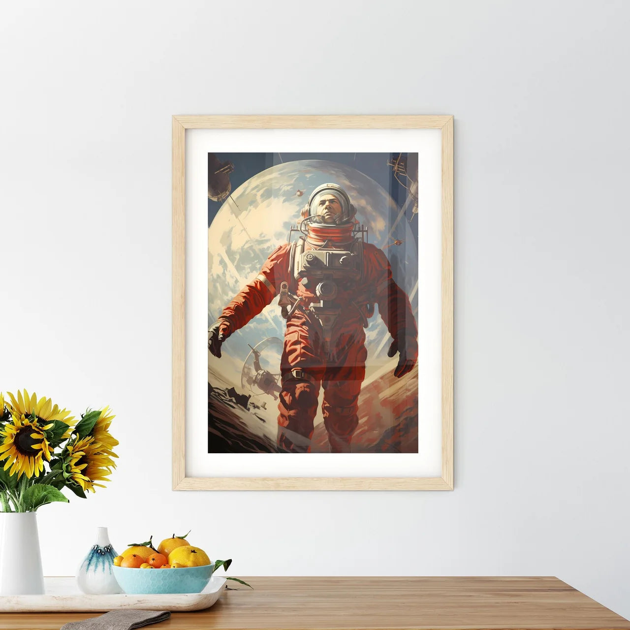 The Explorer - A Man In A Space Sui - Kitchen Hangings