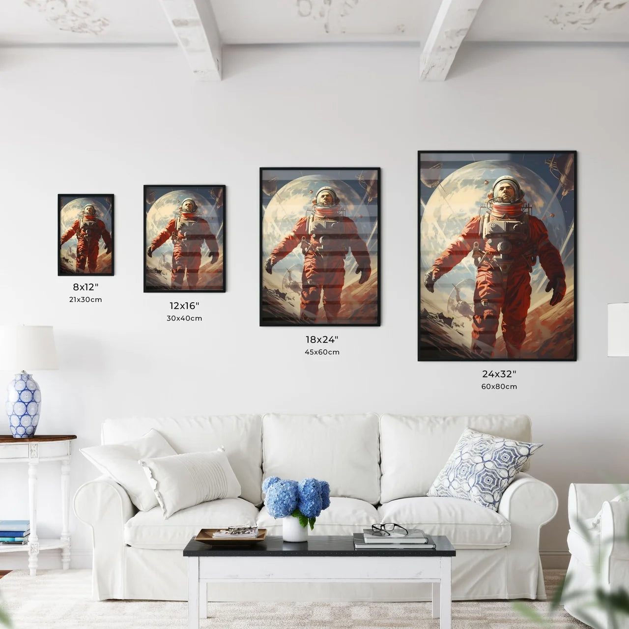 The Explorer - A Man In A Space Sui Wall Art