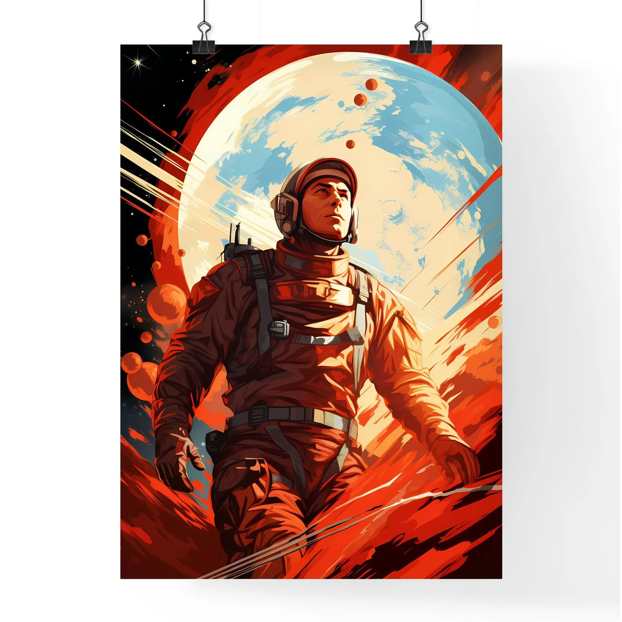 The Explorer - A Man In A Space Sui Poster