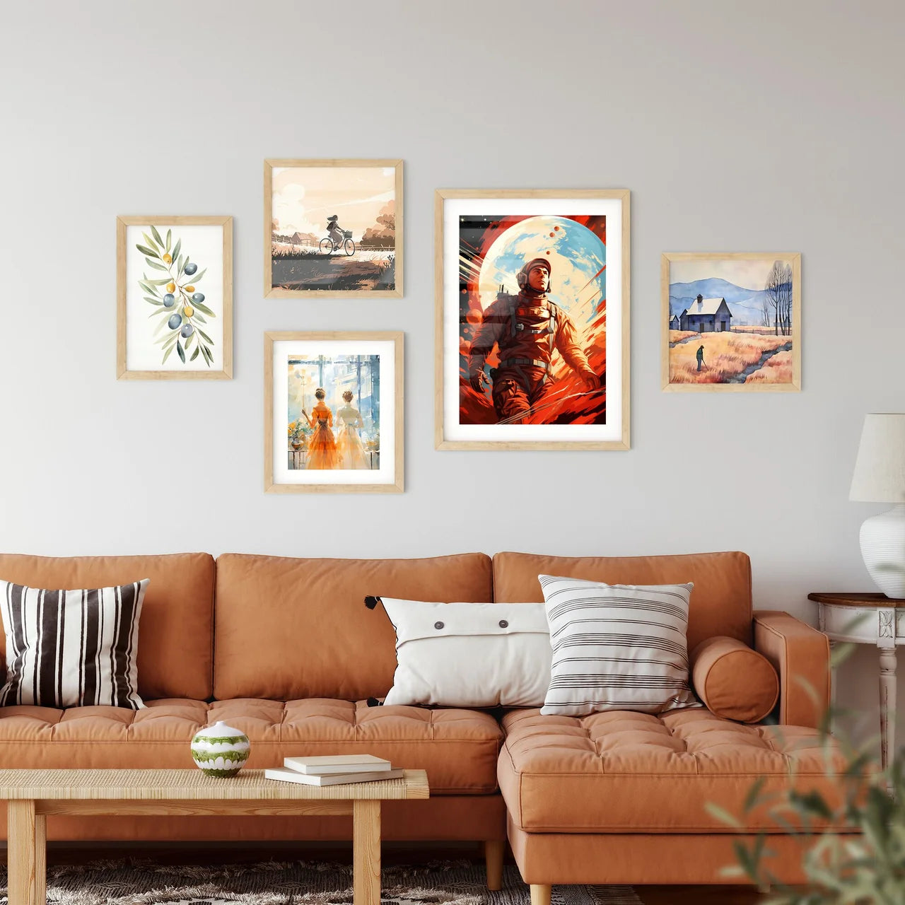 The Explorer - A Man In A Space Sui Framed Print