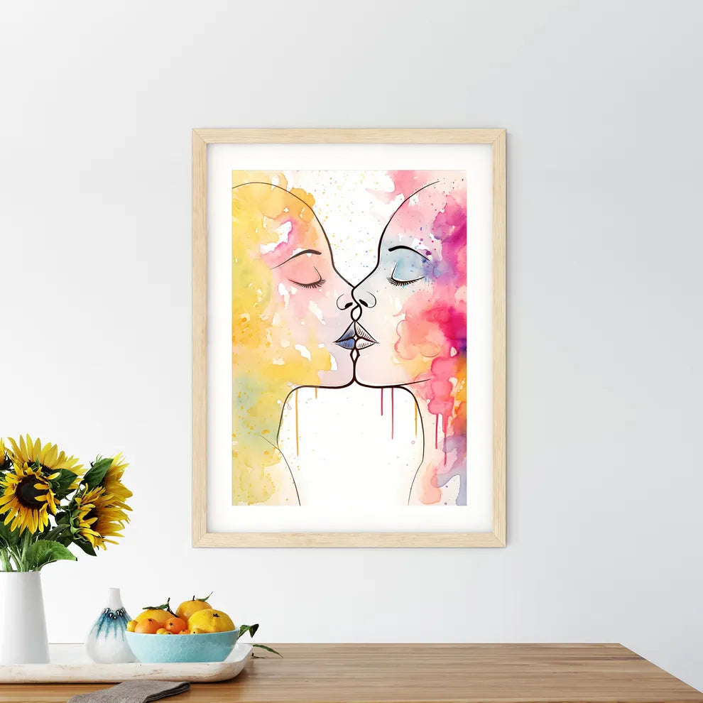 The Kiss 2 - A Couple Of Women Kissin - Kitchen Hangings