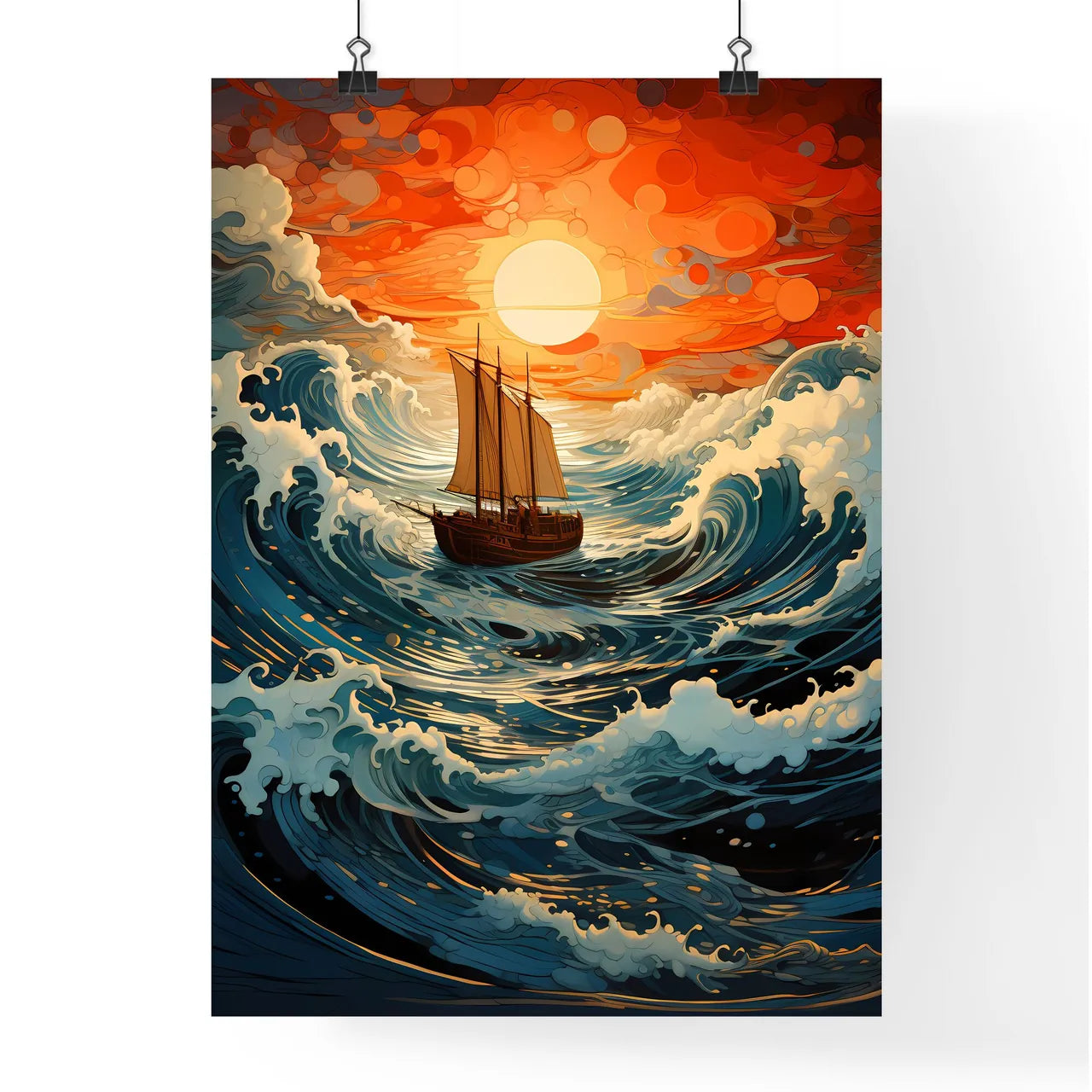 The Ocean - A Ship In The Se Poster