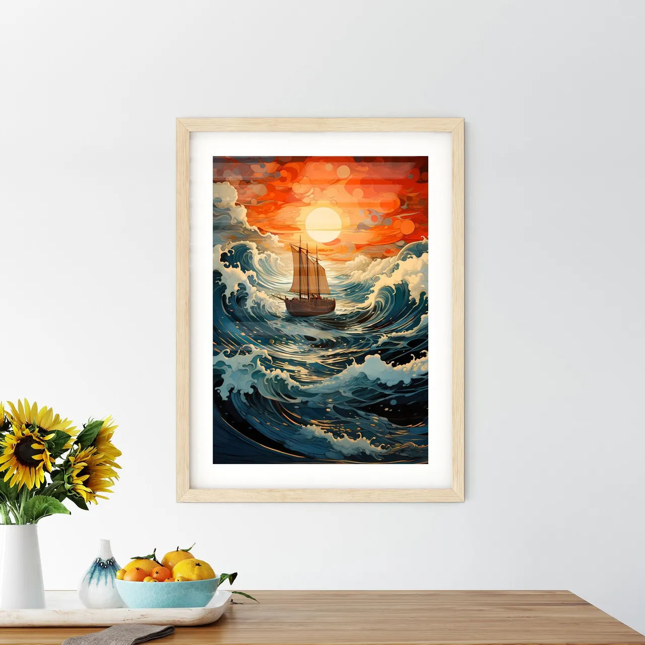 The Ocean - A Ship In The Se - Kitchen Hangings