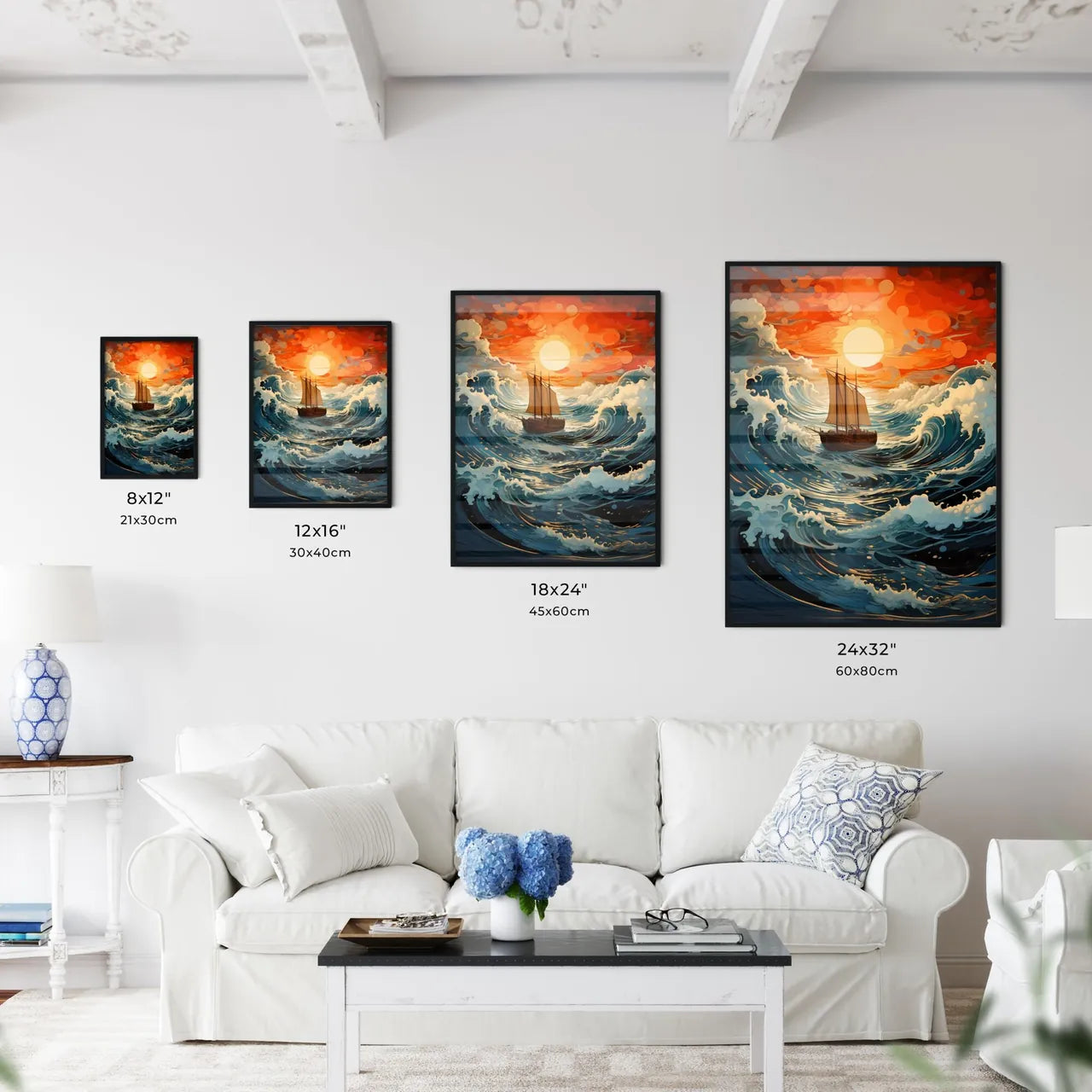 The Ocean - A Ship In The Se Wall Art