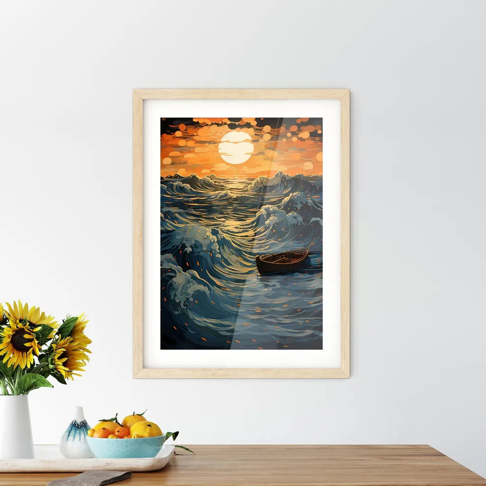 The Ocean - A Boat In The Ocea - Kitchen Hangings