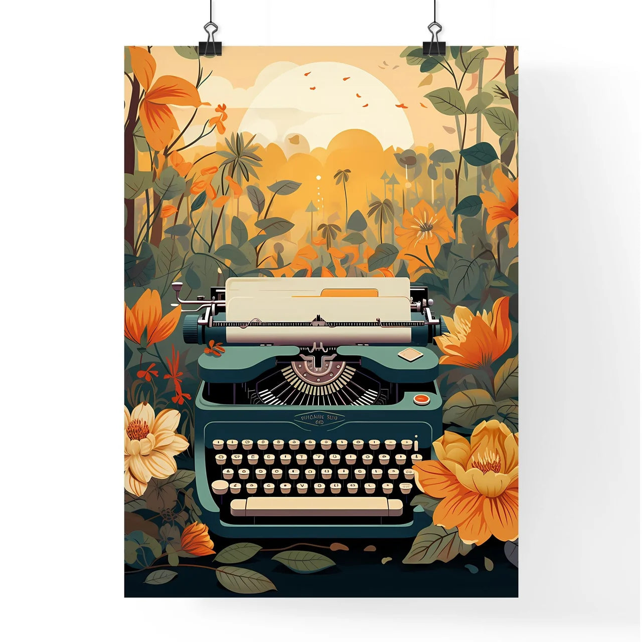The Place Of Inspiration - A Typewriter Surr Poster