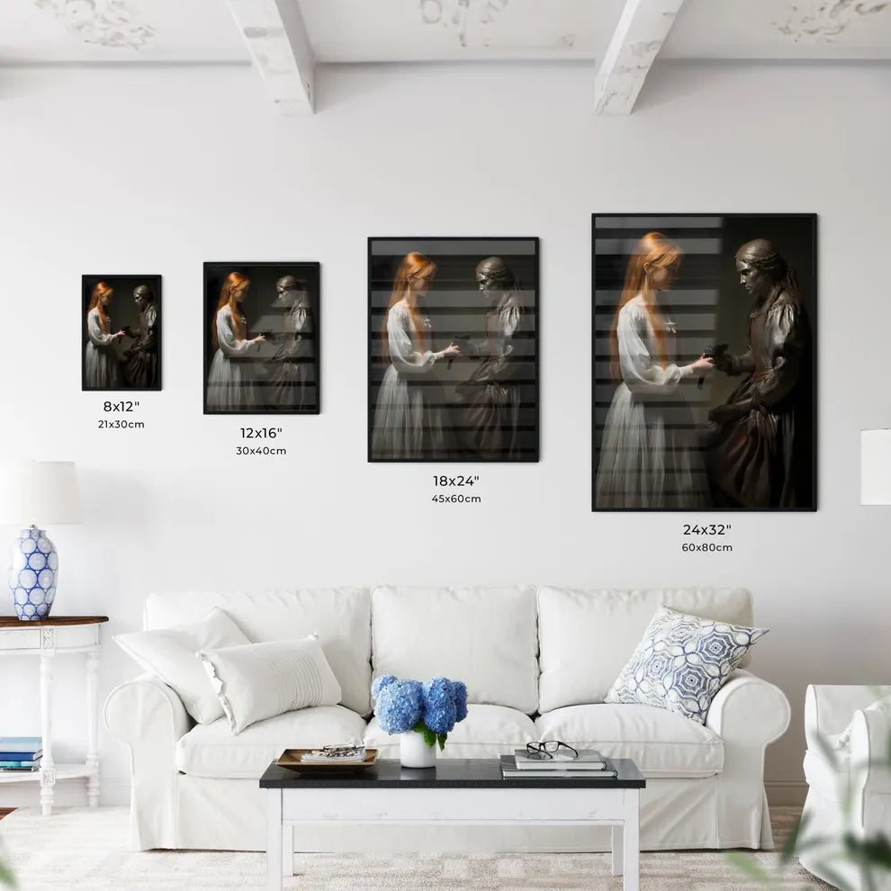 The Revolution - A Woman Holding A Gun Next  Wall Art