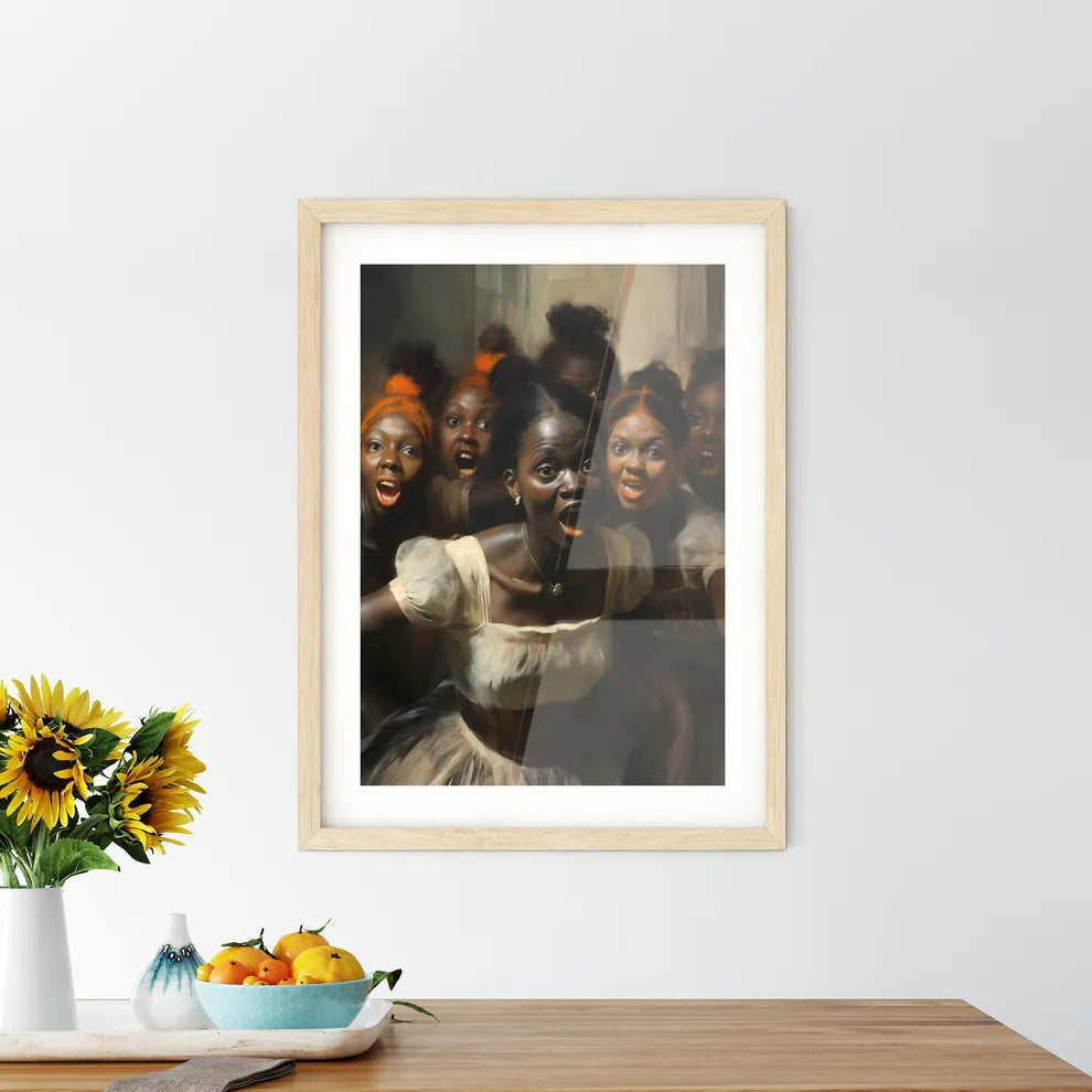 The Scream - A Group Of Women With Their Mou - Kitchen Hangings