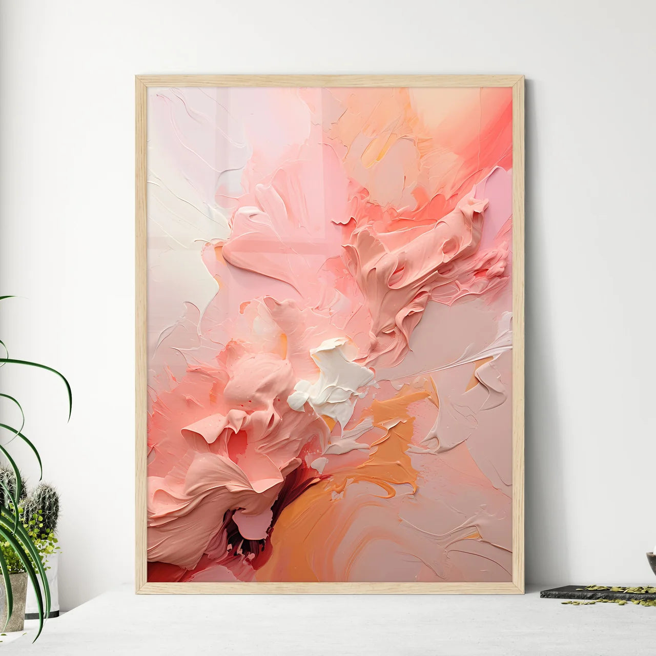 The Sun One - A Close Up Of A Paintin - Framed Art Print