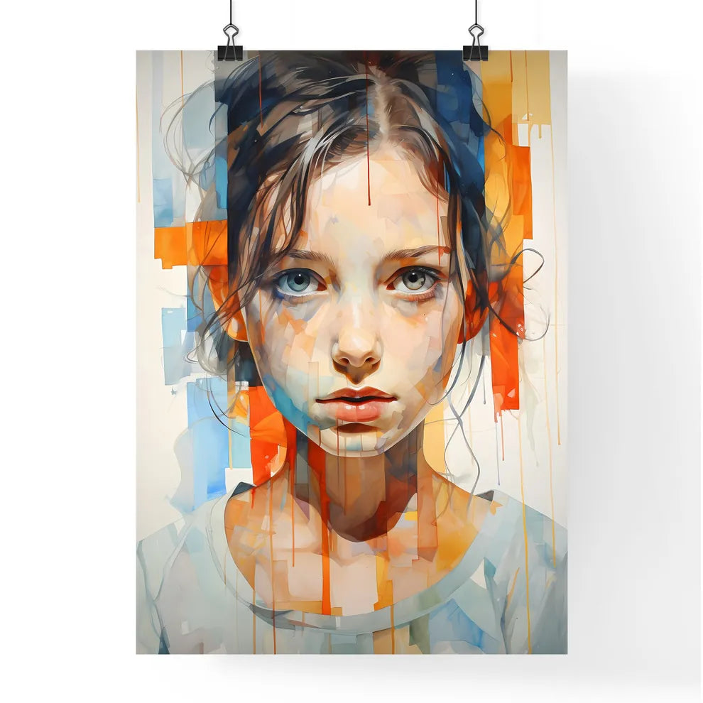 The Youth - A Woman With Blue Eyes And Brown Poster