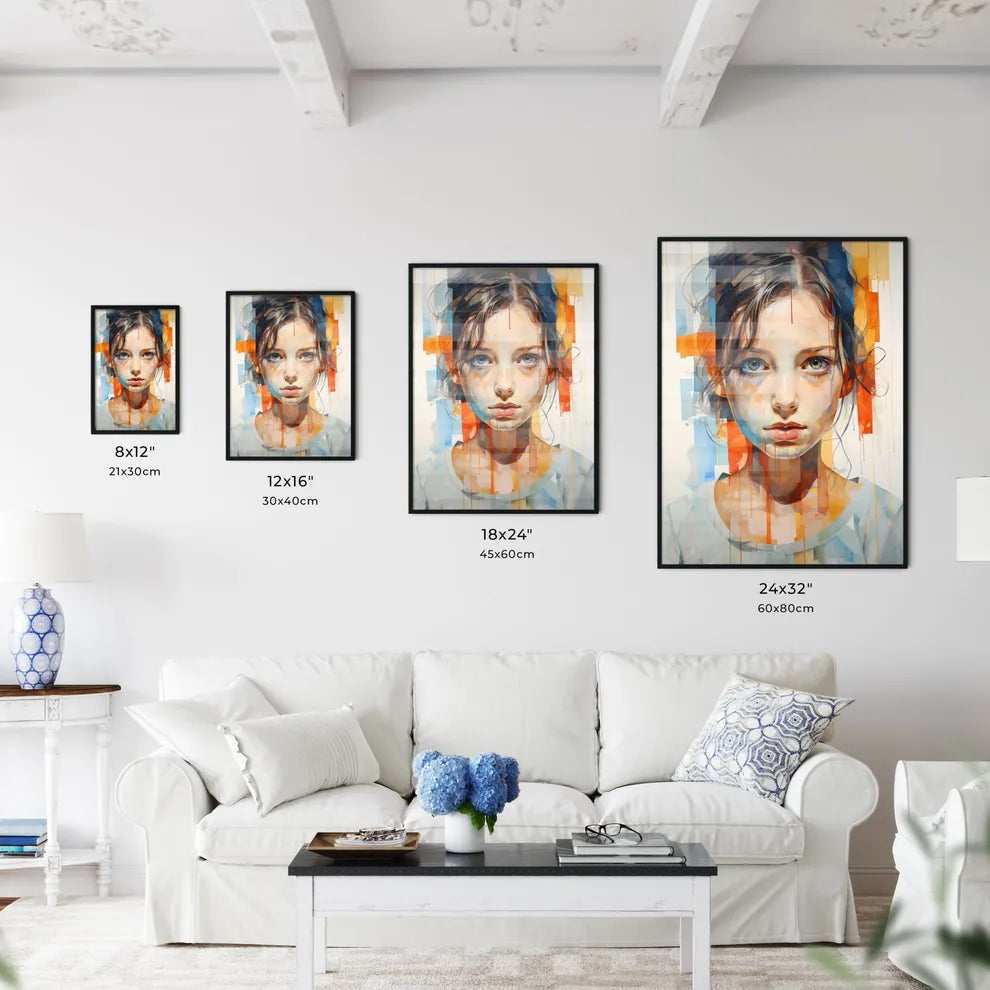The Youth - A Woman With Blue Eyes And Brown Wall Art