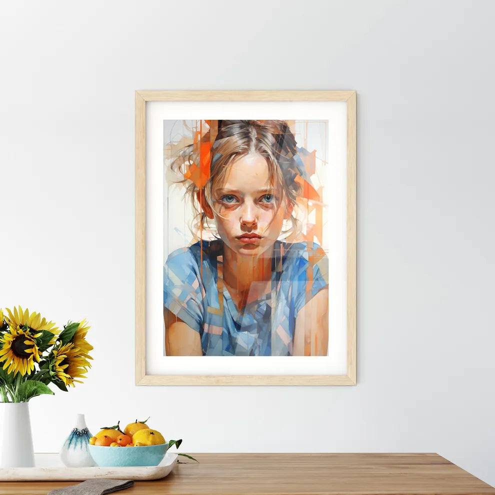 The Youth - A Girl With Blue Shir - Kitchen Hangings