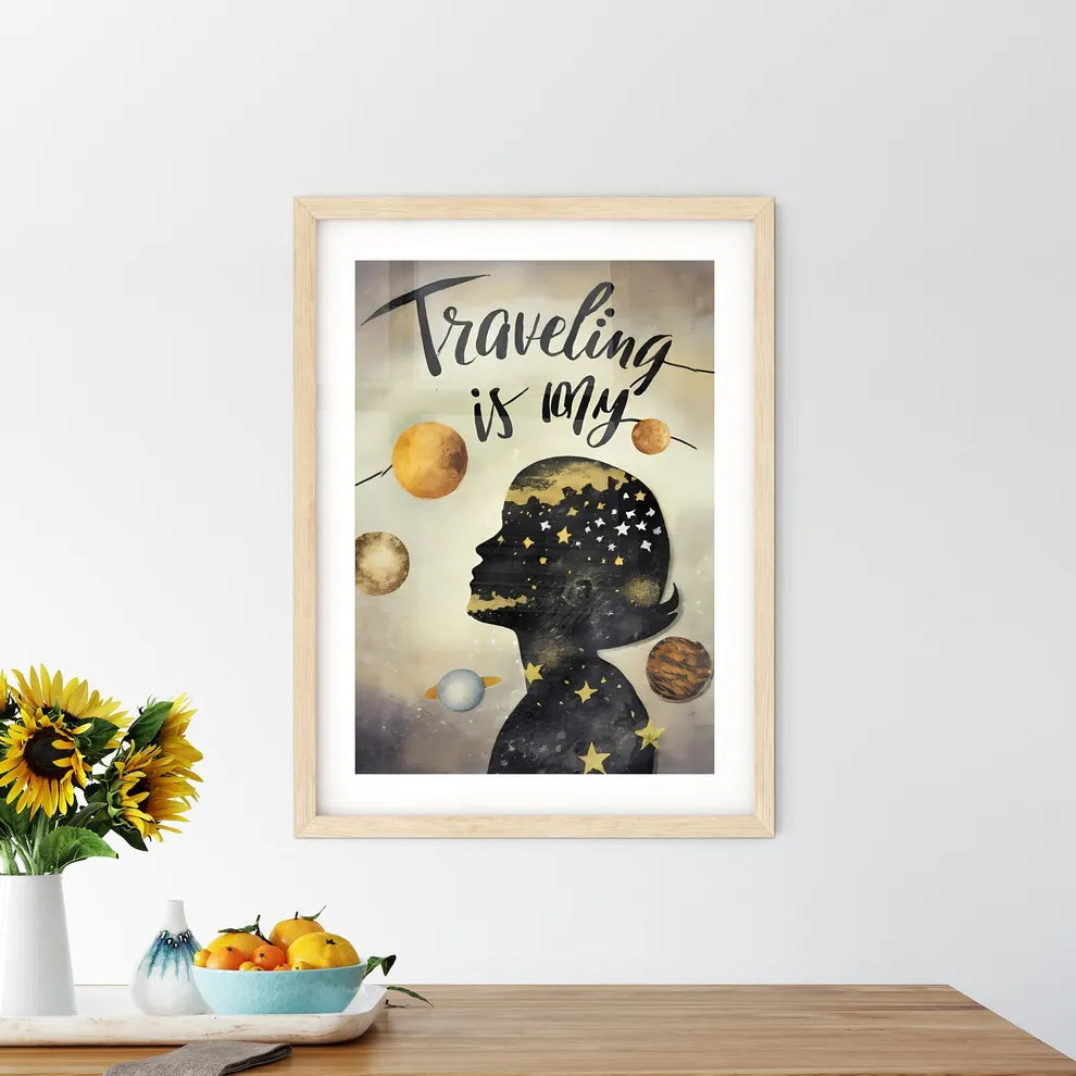 Traveling Is My Passion - A Womans Head With - Kitchen Hangings