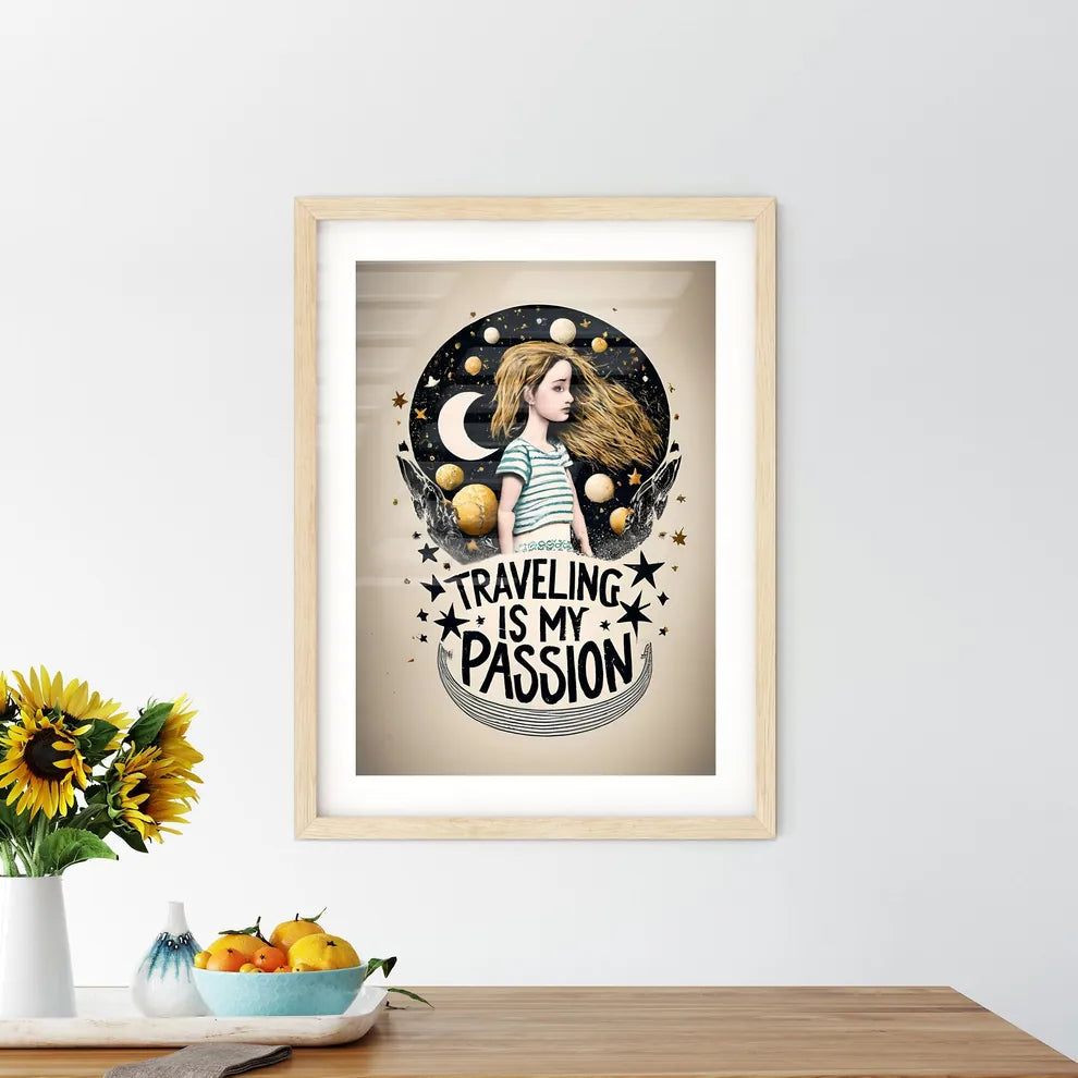 Traveling Is My Passion - A Cartoon Girl Wit - Kitchen Hangings