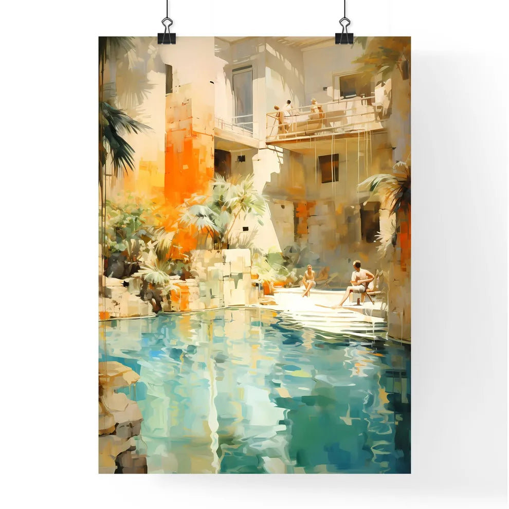 Urbanism - A Pool With People Sitting On I Poster
