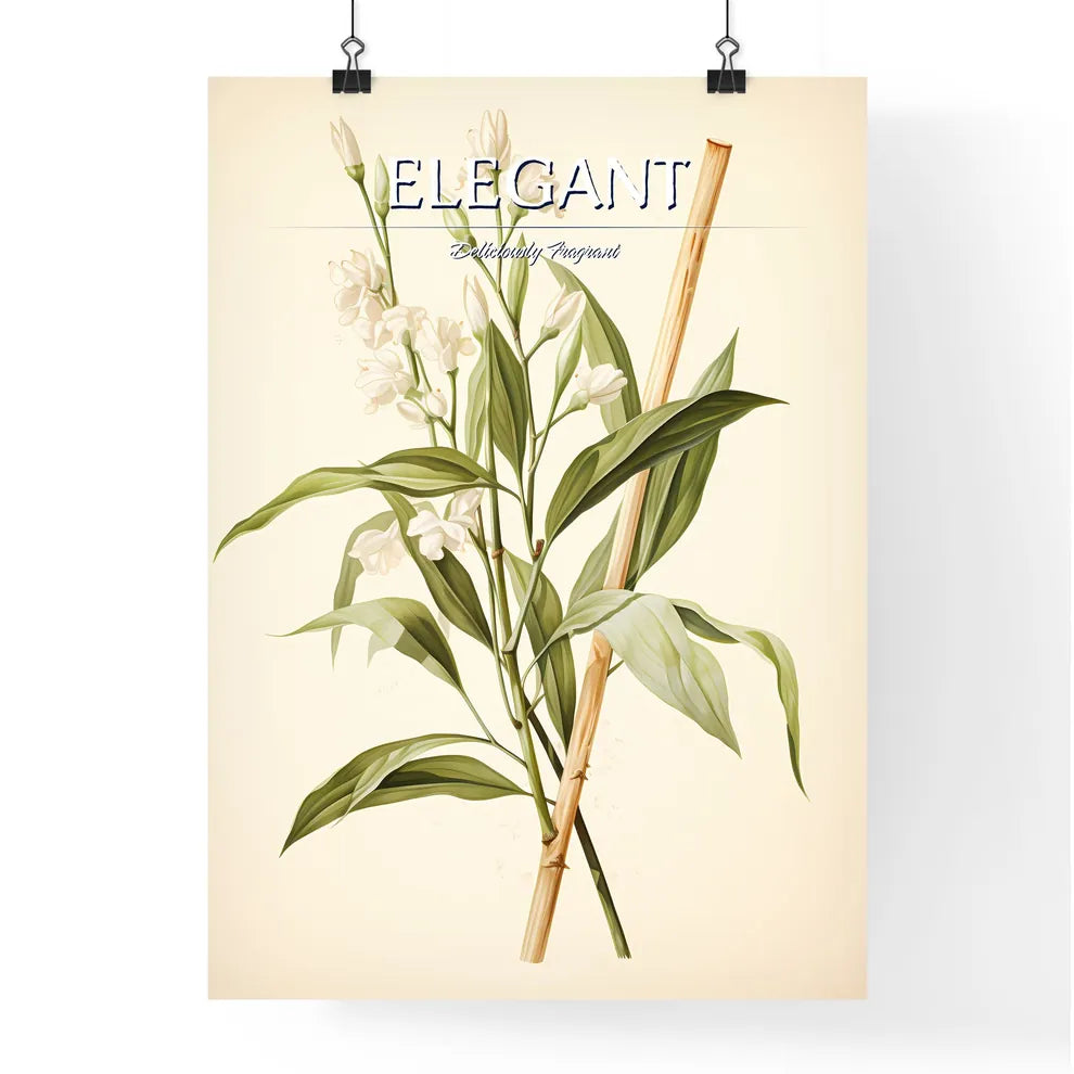 Vanilla - A Plant With White Flowe Poster