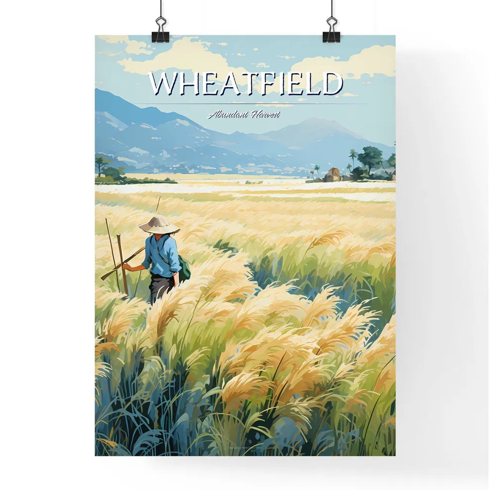 Vietnam - A Man In A Field Of Whea Poster