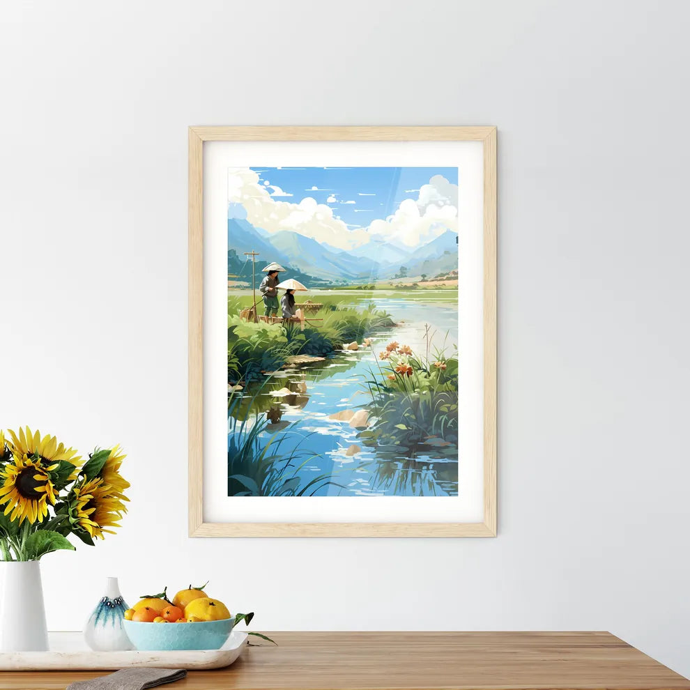 Vietnam - A Painting Of A Couple Of People I - Kitchen Hangings