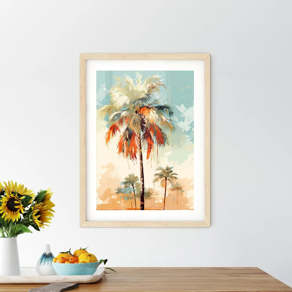 Vintage - A Palm Trees In The Su - Kitchen Hangings