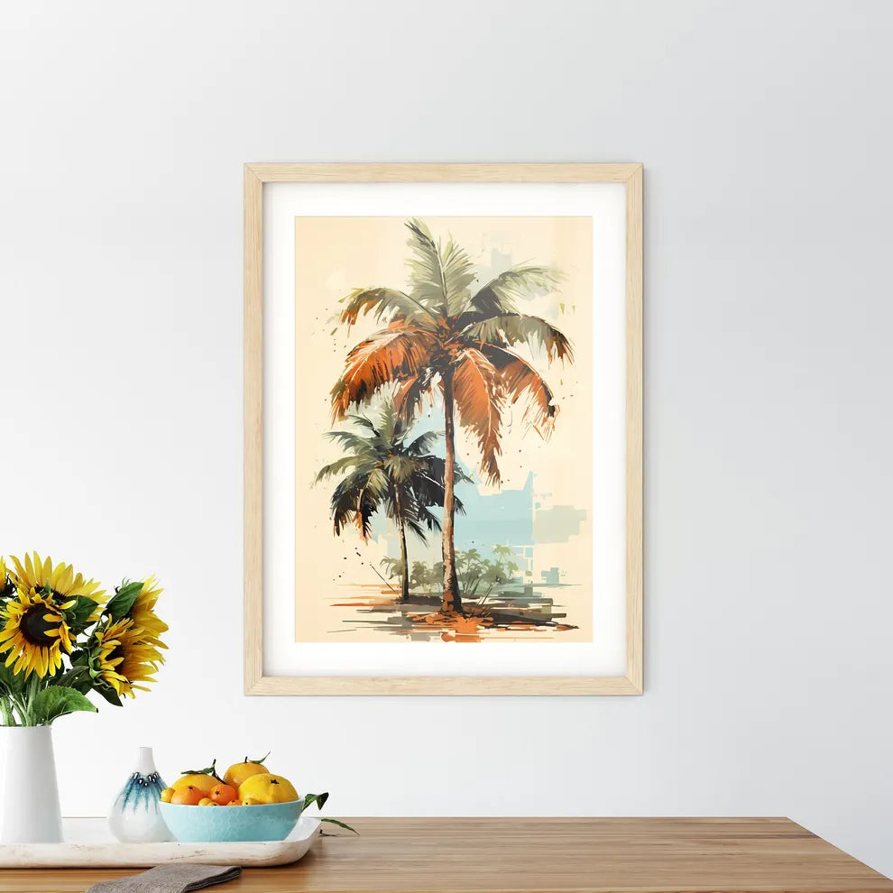 Vintage - A Palm Trees On A Beac - Kitchen Hangings