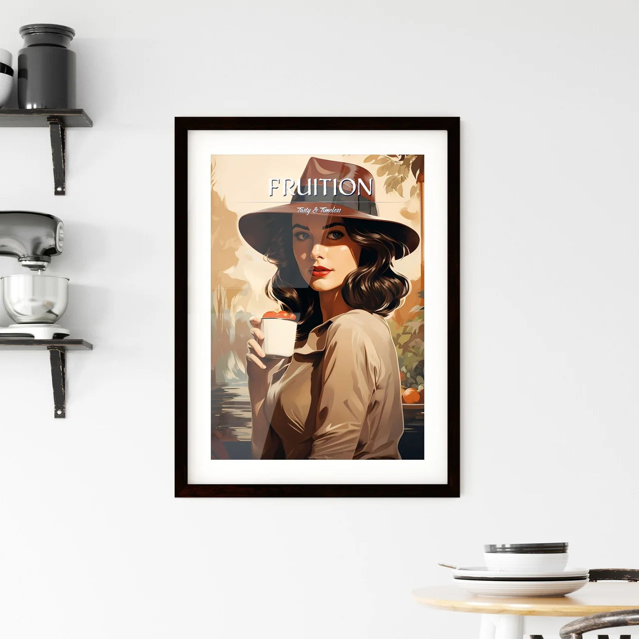 Vintage Advertising - A Woman Wearing A Hat  Framed Print