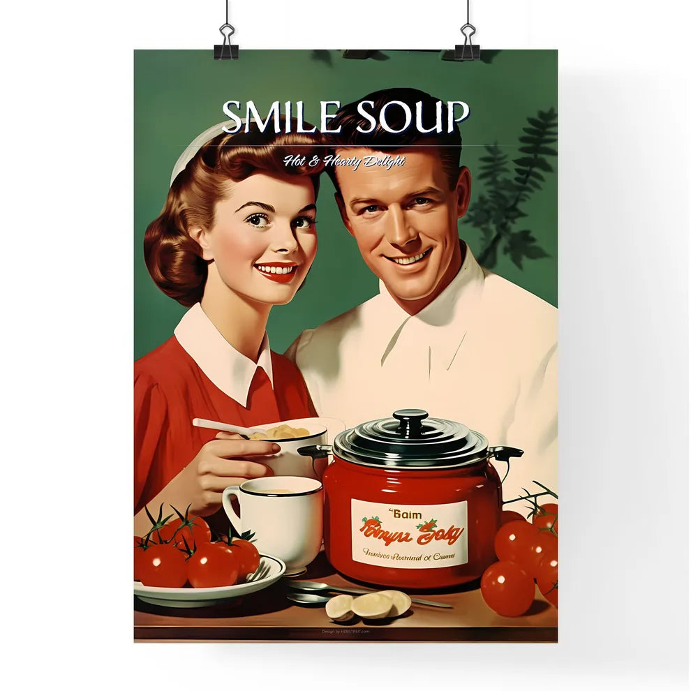 Vintage Advertising - A Man And Woman Smilin Poster