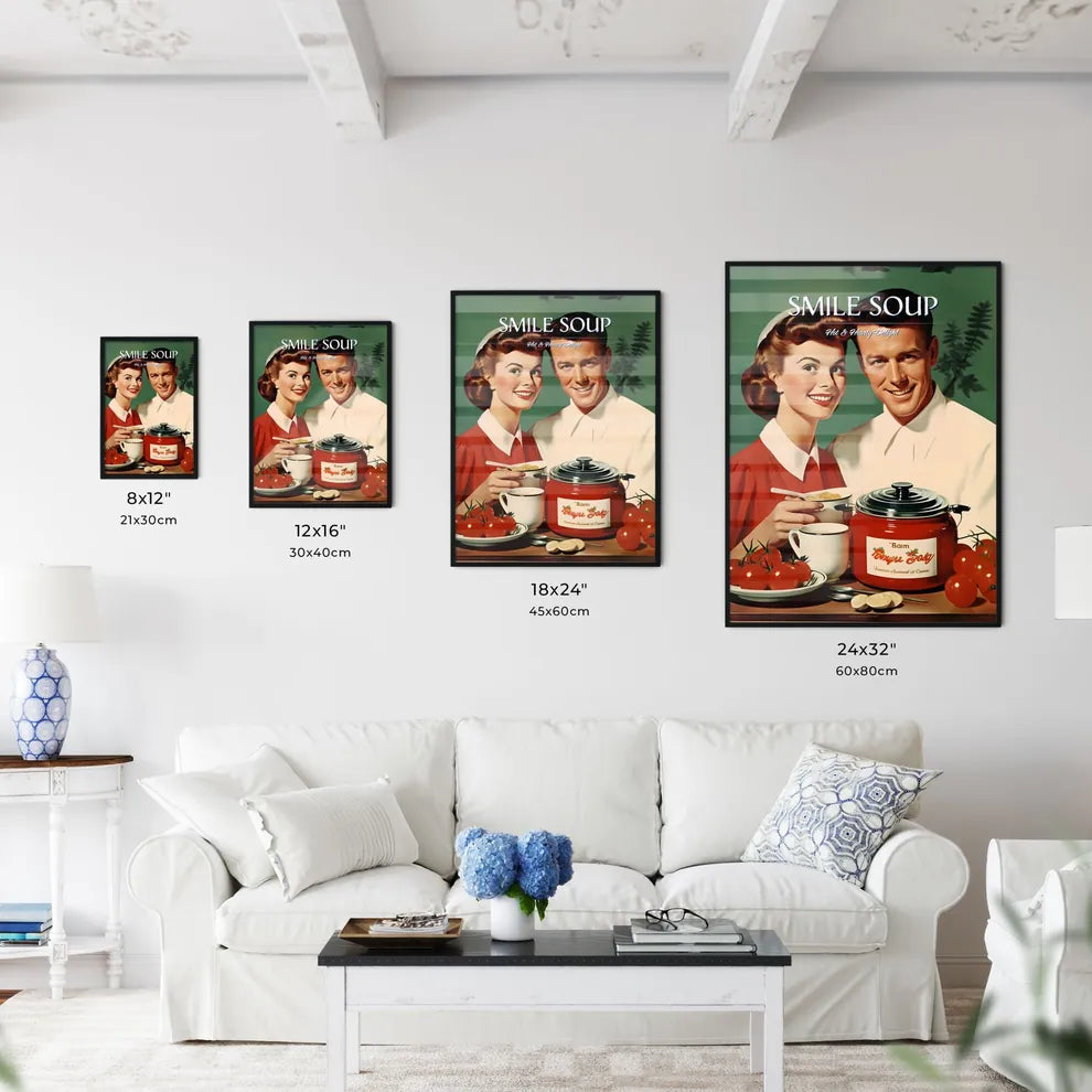 Vintage Advertising - A Man And Woman Smilin - Kitchen Hangings