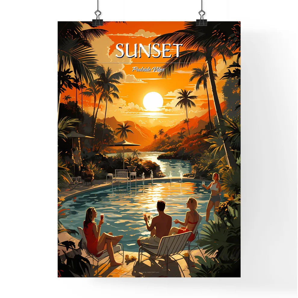 Vintage Vacation - A Group Of People Sittin Poster